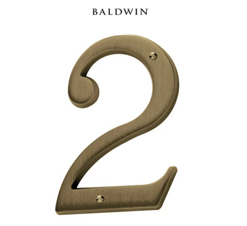 5" Baldwin "2" House Number